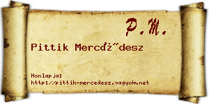 Pittik Mercédesz névjegykártya